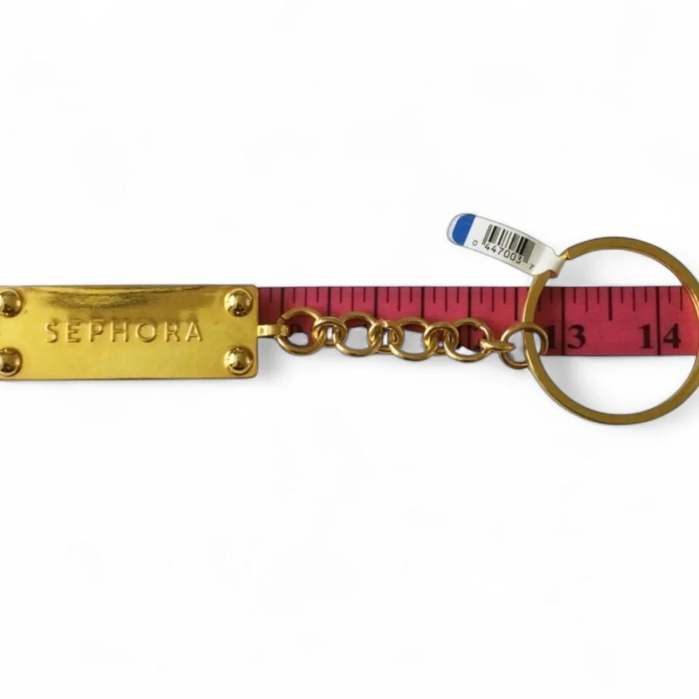 SEPHORA Gold Logo Keychain Bag Charm - Heavyweight Luxe Accessory - NWT